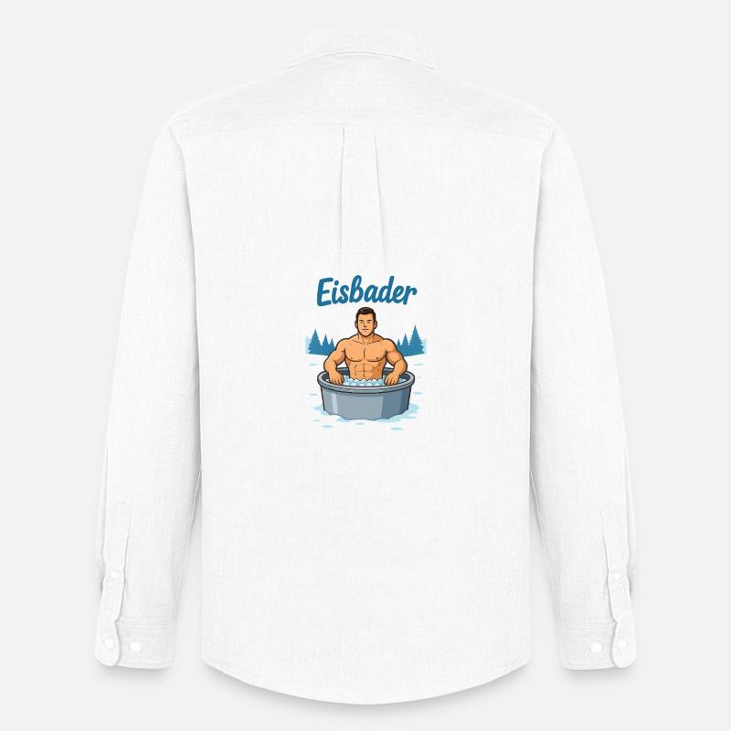 Eisbader Muskelmann im Eisbad - Men's Oxford Shirt by Stanley/Stella - white