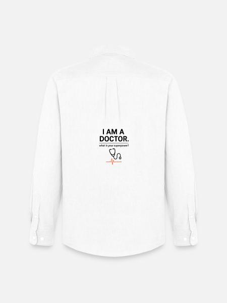 I'm a doctor – your superpower? - Men's Oxford Shirt by Stanley/Stella - white
