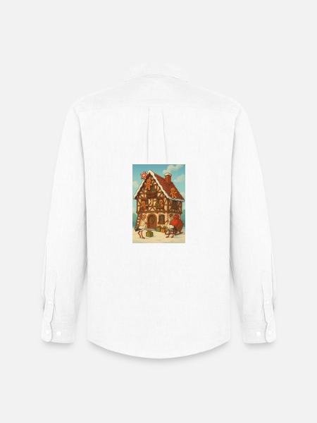 Alsace Half-timbered house fairytale gingerbread - Men's Oxford Shirt by Stanley/Stella - white