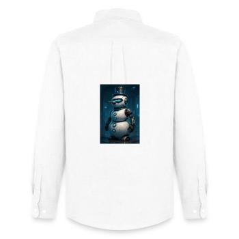 RockyZoo21 - Men's Oxford Shirt by Stanley/Stella - white - Back - AI Model Male 185 dark (185cm)
