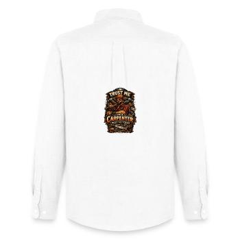 Trust Me I'm a Carpenter - Men's Oxford Shirt by Stanley/Stella - white - Back - AI Model Male 185 dark (185cm)