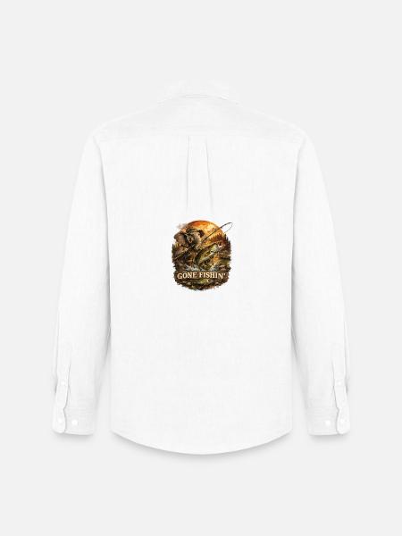 Gone Fishin: Elephant Fishing - Men's Oxford Shirt by Stanley/Stella - white