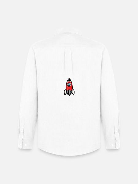 Comic Rocket Retro - Men's Oxford Shirt by Stanley/Stella - white