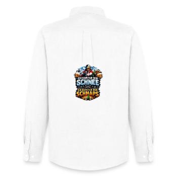 Après Ski Party Outfit - Men's Oxford Shirt by Stanley/Stella - white - Back - AI Model Male 185 dark (185cm)