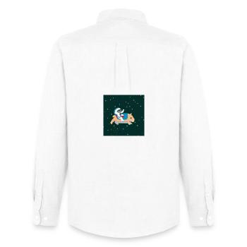 Astronaut on a space capybara - Men's Oxford Shirt by Stanley/Stella - white - Back - AI Model Male 185 dark (185cm)