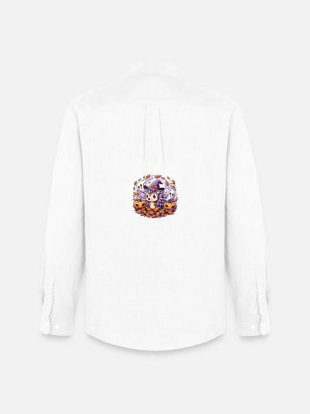 Hedgehog Halloween Ghosts - Men's Oxford Shirt by Stanley/Stella - white