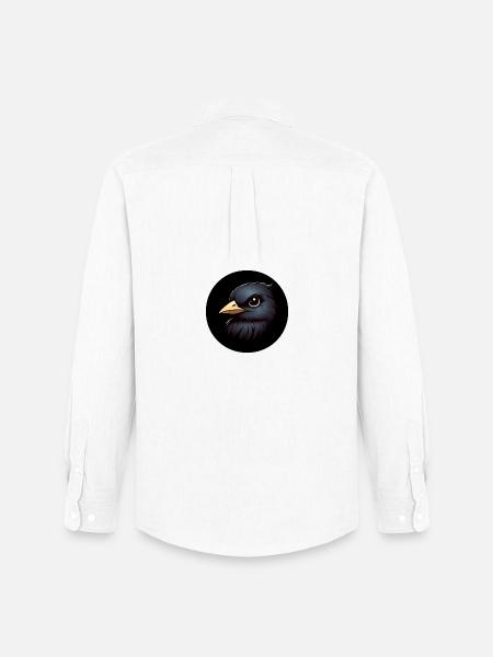 Raven in animation style - Men's Oxford Shirt by Stanley/Stella - white