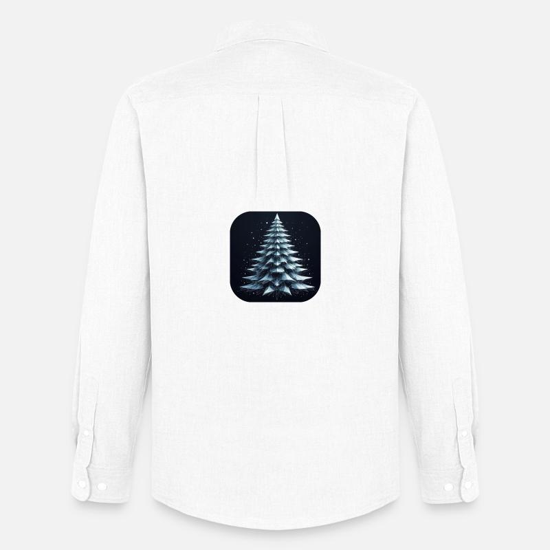 Weihnachtsbaum Tannenbaum Polygone Grün - Männer Oxford Hemd von Stanley/Stella - Weiß