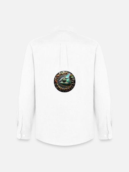 The Chameleon and the Insects - Men's Oxford Shirt by Stanley/Stella - white