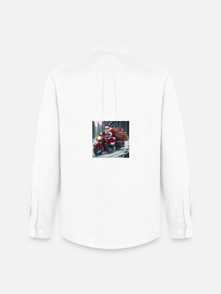 Weihnachts Design 3 - Männer Oxford Hemd von Stanley/Stella - Weiß