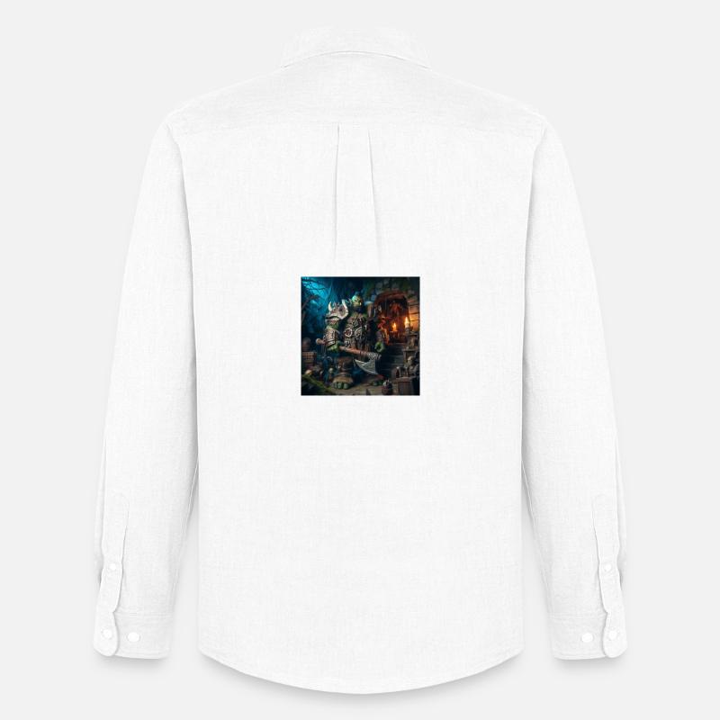 Orc Design 2 - Männer Oxford Hemd von Stanley/Stella - Weiß