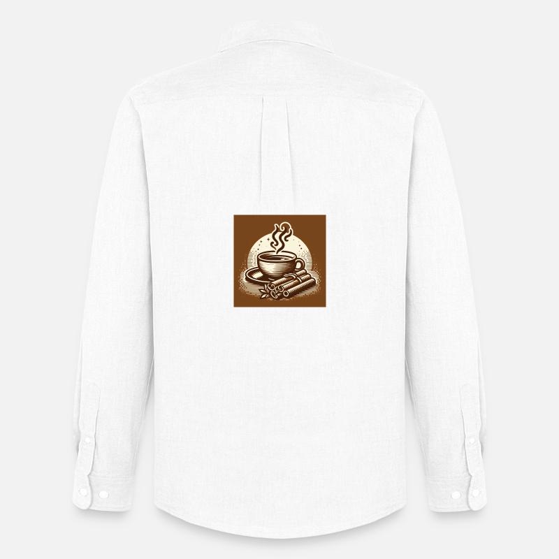 Teezeit - Männer Oxford Hemd von Stanley/Stella - Weiß