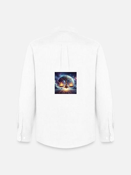 LIBRA \ Zodiac Signs - Men's Oxford Shirt by Stanley/Stella - white