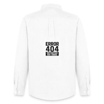 Erreur 404 – Motivation introuvable - Chemise Oxford homme Stanley/Stella - blanc - Dos - AI Model Male 185 dark (185cm)