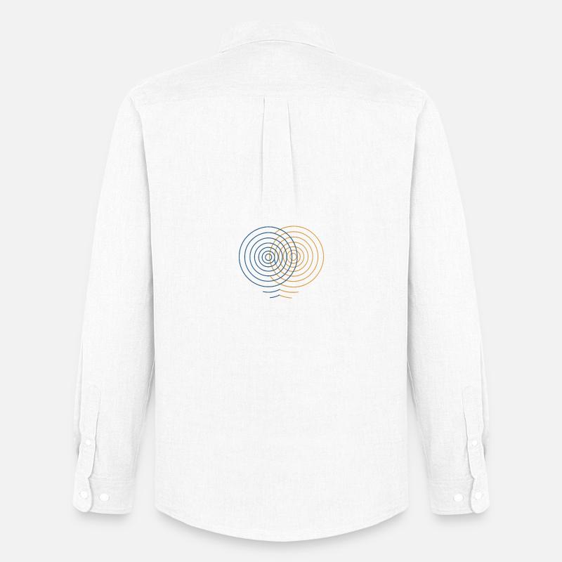 Concentric Interference – Physics Design - Men's Oxford Shirt by Stanley/Stella - white