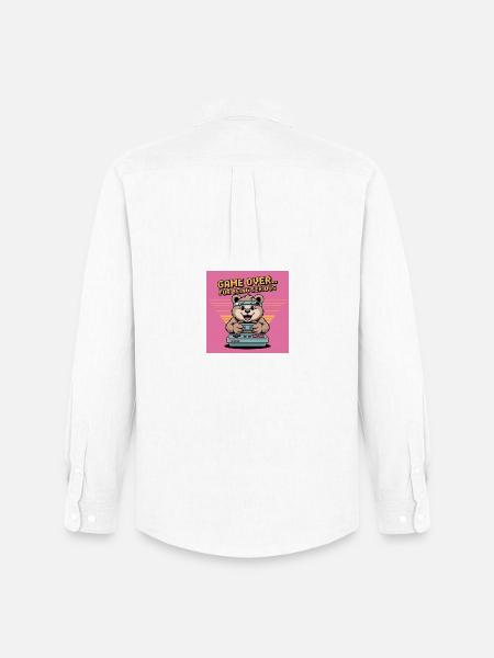 Teddy Bear Gierczak Funny Retro Theme - Men's Oxford Shirt by Stanley/Stella - white