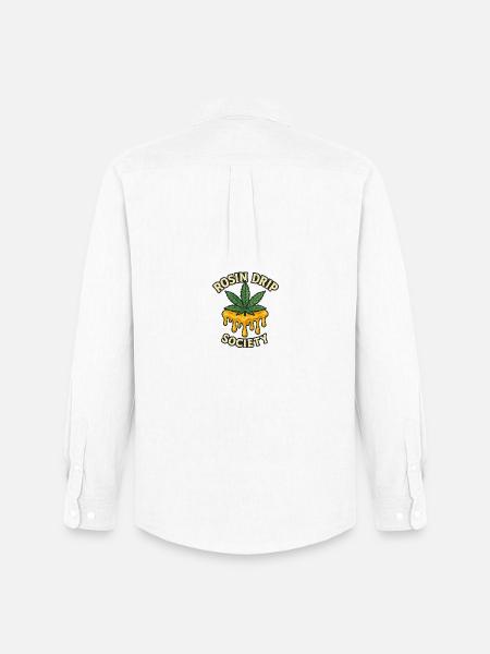 Rosin Society Design - Männer Oxford Hemd von Stanley/Stella - Weiß
