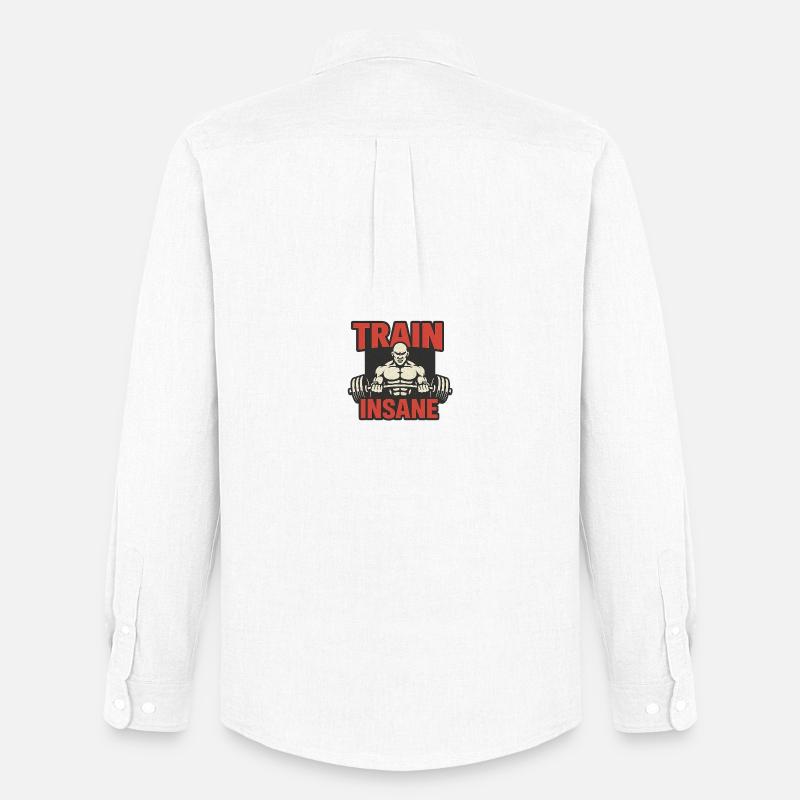 Train Insane Kraftsymbol Design - Männer Oxford Hemd von Stanley/Stella - Weiß