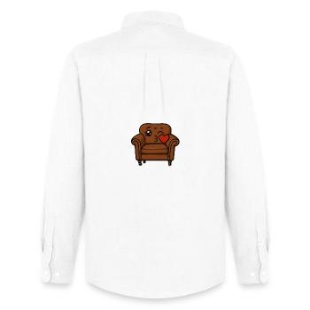 Couchi kisses - Men's Oxford Shirt by Stanley/Stella - white - Back - AI Model Male 185 dark (185cm)