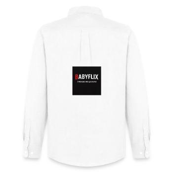 Babyflix 9 Months Subscription - Men's Oxford Shirt by Stanley/Stella - white - Back - AI Model Male 185 dark (185cm)