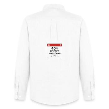 404 coffee not found - Men's Oxford Shirt by Stanley/Stella - white - Back - AI Model Male 185 dark (185cm)