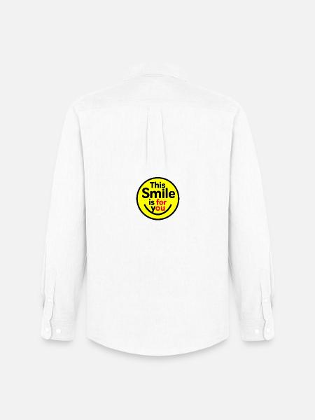 This Smile is for You - Men's Oxford Shirt by Stanley/Stella - white