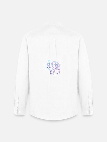 Neon Rebellion – Conception d’énergie cyberpunk - Chemise Oxford homme Stanley/Stella - blanc