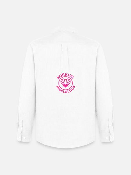 Cockle Borkum Island Happiness - Men's Oxford Shirt by Stanley/Stella - white