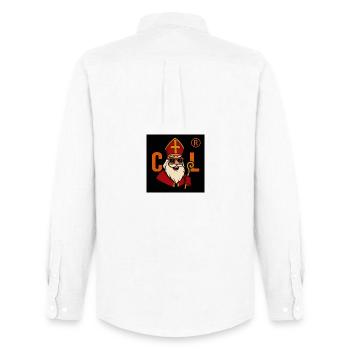 Sinterklaas avec lunettes de soleil - Chemise Oxford homme Stanley/Stella - blanc - Dos - AI Model Male 185 dark (185cm)