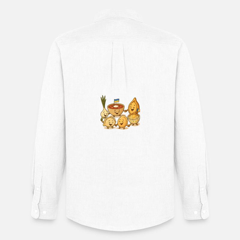 Geschenk der Kulturen - Männer Oxford Hemd von Stanley/Stella - Weiß