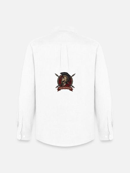 Spartan Strength Helmet Shield - Men's Oxford Shirt by Stanley/Stella - white
