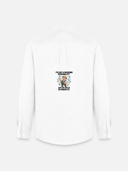 Shocking Personality Electrician - Men's Oxford Shirt by Stanley/Stella - white