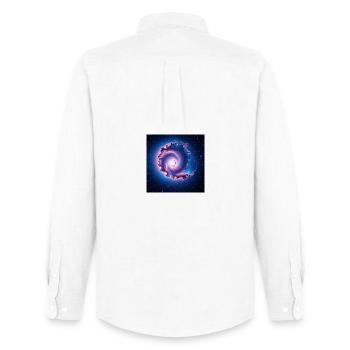 Spirale de la Galaxie - Chemise Oxford homme Stanley/Stella - blanc - Dos - AI Model Male 185 dark (185cm)