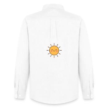 Sonne Süßes Lächeln - Männer Oxford Hemd von Stanley/Stella - Weiß - Hinten - AI Model Male 185 dark (185cm)