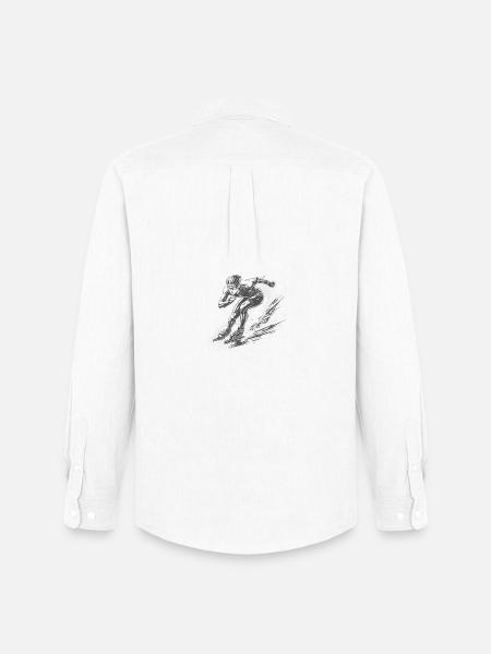 Speed skaters in full dynamics - Men's Oxford Shirt by Stanley/Stella - white