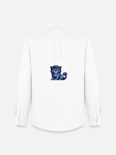 Blueberry Panther Cubism version - Men's Oxford Shirt by Stanley/Stella - white