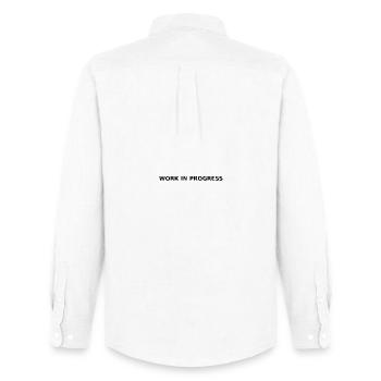 Travaux en cours - Chemise Oxford homme Stanley/Stella - blanc - Dos - AI Model Male 185 dark (185cm)