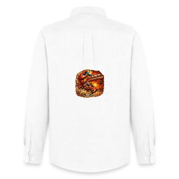 Sand Predator attack - Men's Oxford Shirt by Stanley/Stella - white - Back - AI Model Male 185 dark (185cm)