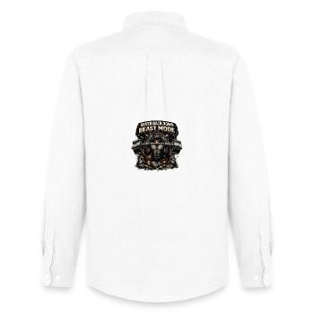 Gorille de pouvoir en mode bête - Chemise Oxford homme Stanley/Stella - blanc - Dos - AI Model Male 185 dark (185cm)