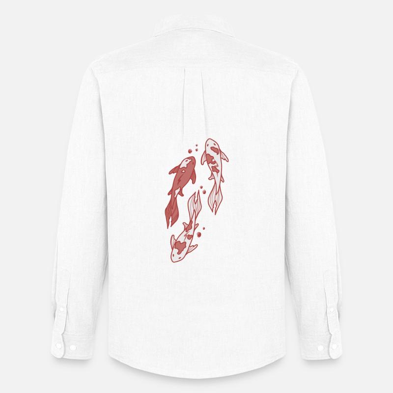 Koi Fish - Männer Oxford Hemd von Stanley/Stella - Weiß