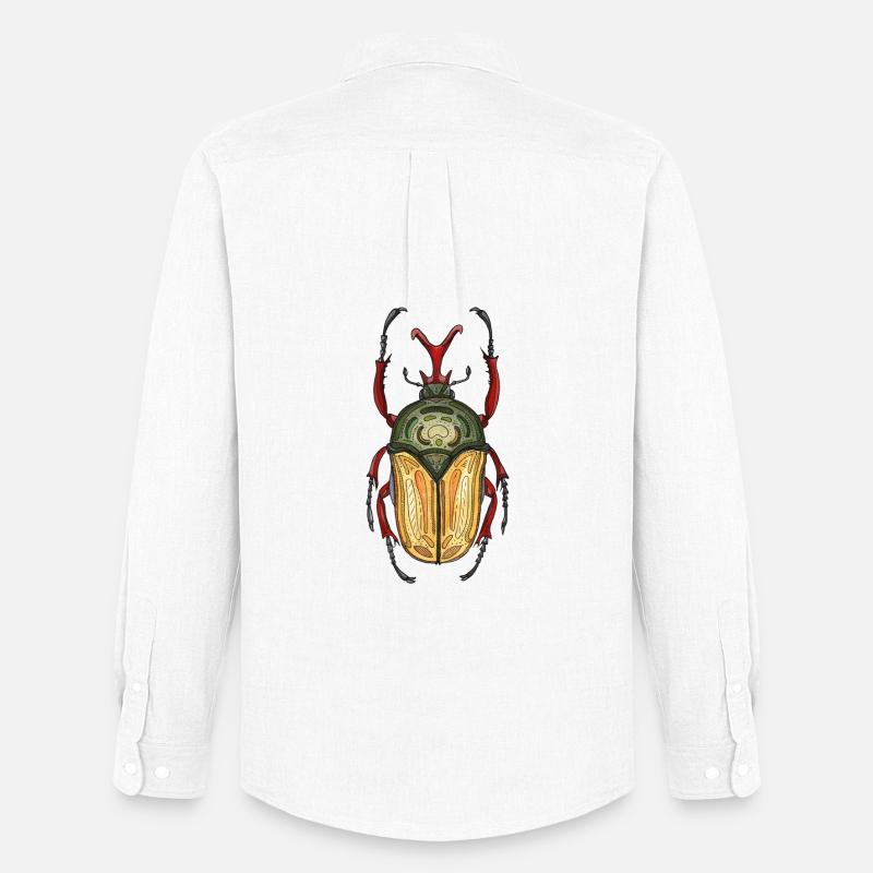 Großer Hirsch - Riesenhirschkäfer - Männer Oxford Hemd von Stanley/Stella - Weiß