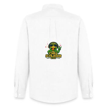 Chill Schlager & Fun – Good Mood Vibes - Men's Oxford Shirt by Stanley/Stella - white - Back - AI Model Male 185 dark (185cm)
