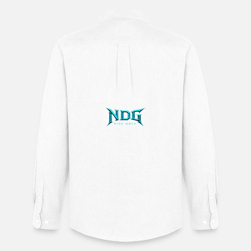 NDG Disc Golf Eislogo-Licht - Männer Oxford Hemd von Stanley/Stella - Weiß