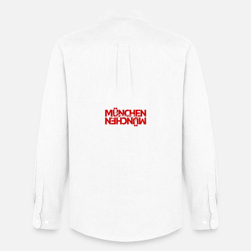 München Germany Script Overlay - Männer Oxford Hemd von Stanley/Stella - Weiß