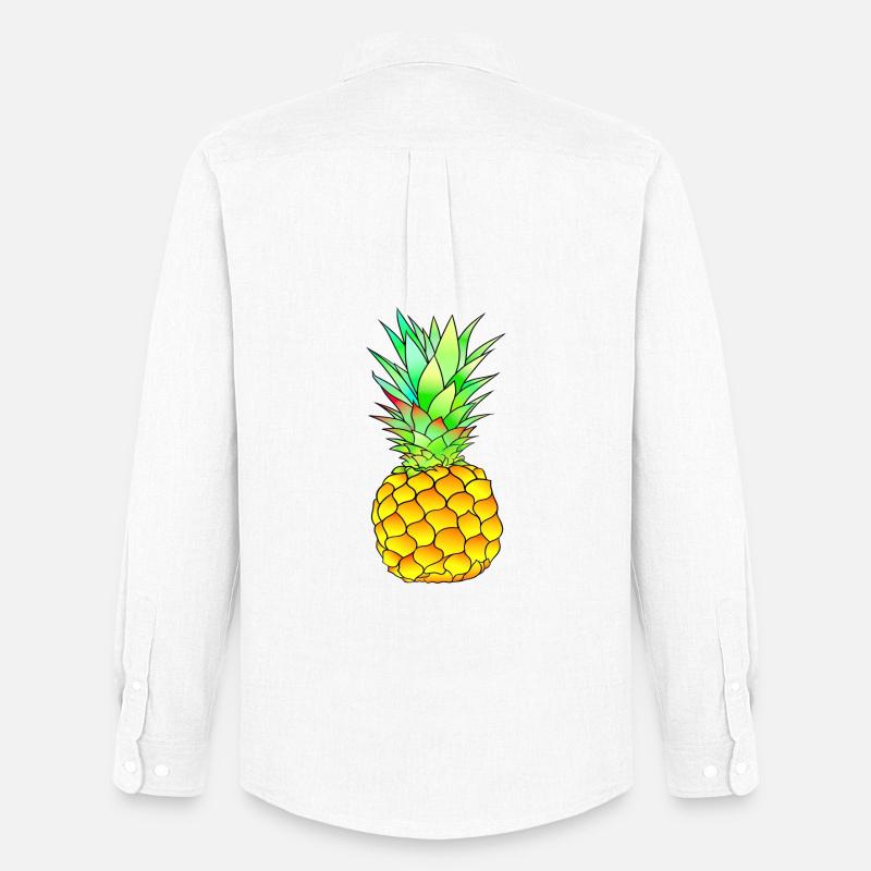 Ananas - Männer Oxford Hemd von Stanley/Stella - Weiß