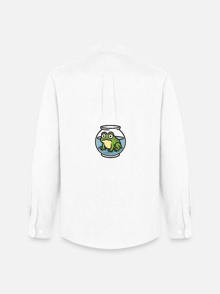 Frog in a Bowl - Men's Oxford Shirt by Stanley/Stella - white