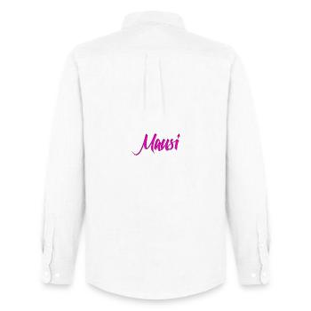 Mausi_Spruch - Men's Oxford Shirt by Stanley/Stella - white - Back - AI Model Male 185 dark (185cm)