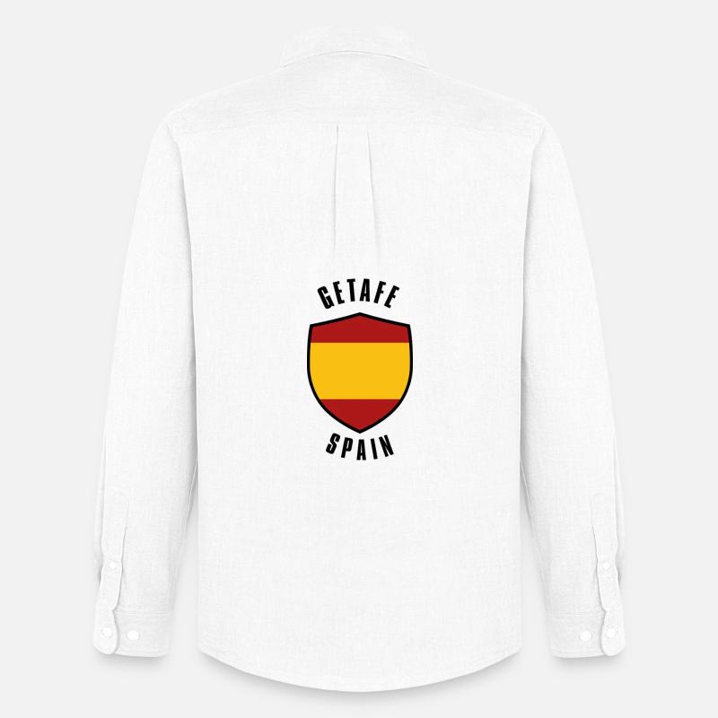 Getafe Spanien Schildemblem - Männer Oxford Hemd von Stanley/Stella - Weiß
