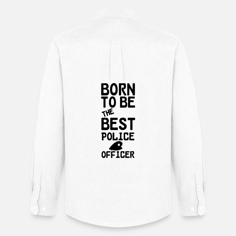 Polizei Polizist Beruf Spruch Geschenk - Männer Oxford Hemd von Stanley/Stella - Weiß
