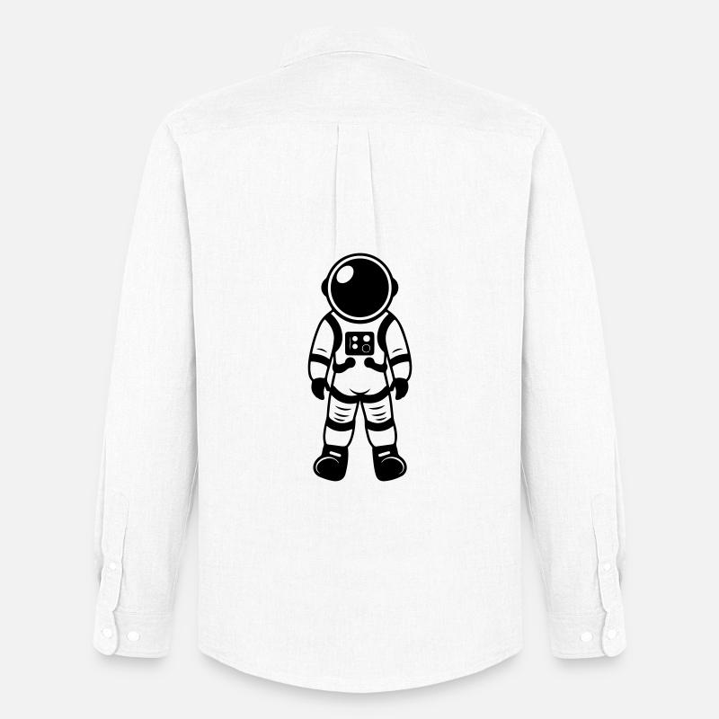 Astronaut Icon - Männer Oxford Hemd von Stanley/Stella - Weiß